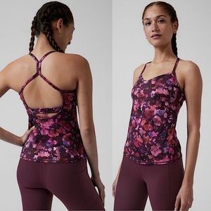 NWT Athleta Vinyasa Support Top Tank Printed Floral